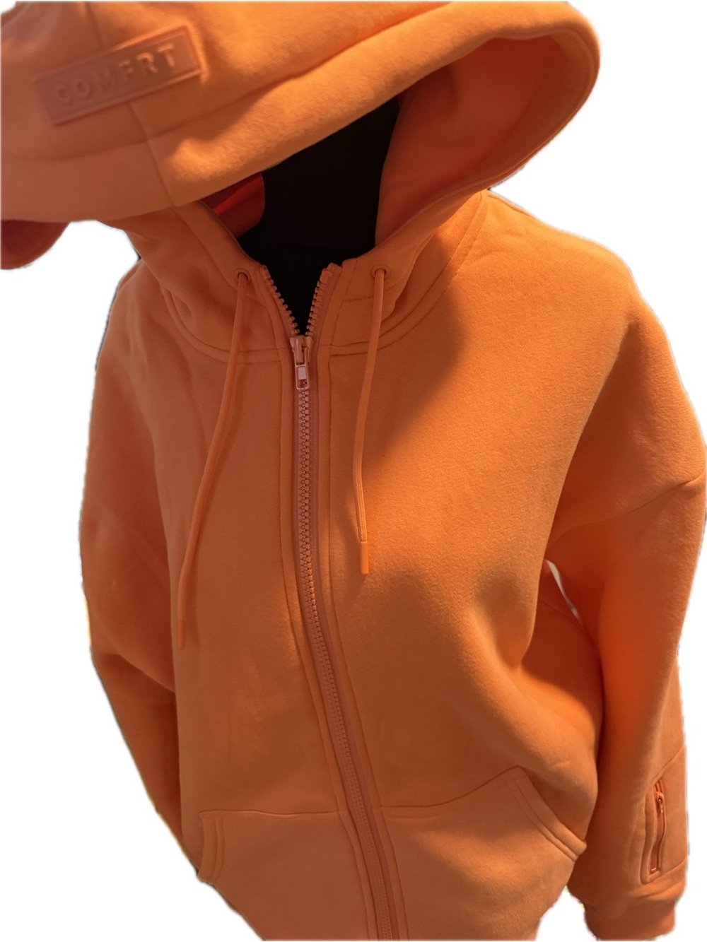 Adult pistachio cream colored Zip-Up Hoodie Comfrt